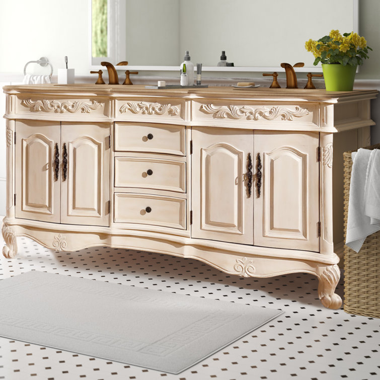 One Allium Way® Svetlana 72" Double Sink Bathroom Vanity Set & Reviews Wayfair